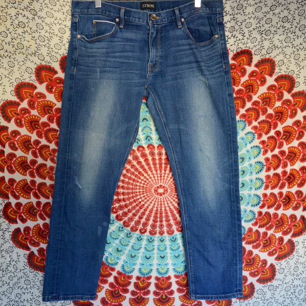 STRÖM Sexton Selvedge Loose Crop Jeans | Size 30